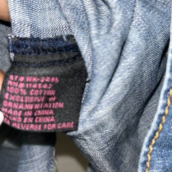 Dollhouse Blue Button Down Denim Shirt(Size Small) - Picture 5 of 8